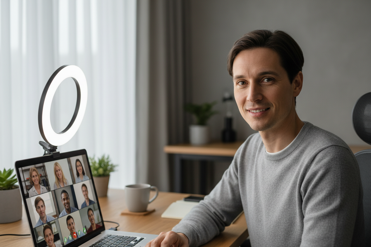 ALTSON luz de clip en laptop para videollamadas