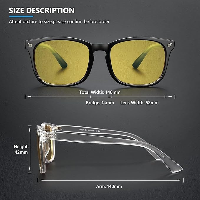 Livho Gafas Bloqueadoras de Luz Azul – Conducción Nocturna y Pantallas