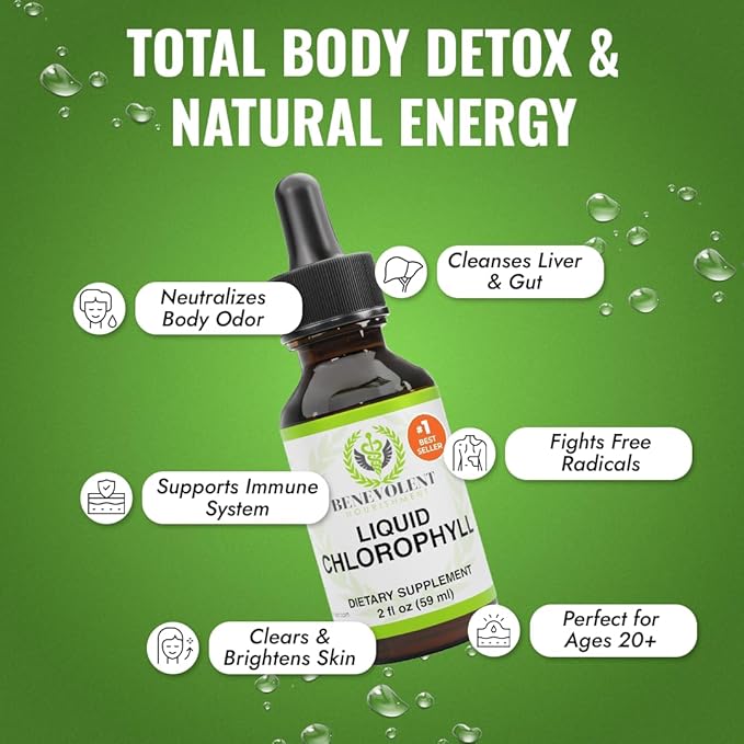 Gotas de Clorofila Líquida ALTSON — Cuidado Intestinal y Eliminación del Mal Olor Corporal