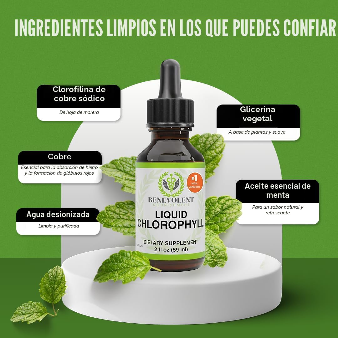 Gotas de Clorofila Líquida ALTSON — Cuidado Intestinal y Eliminación del Mal Olor Corporal